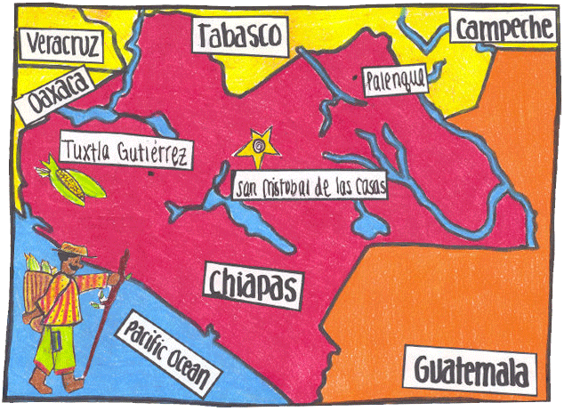 Map of Chiapas